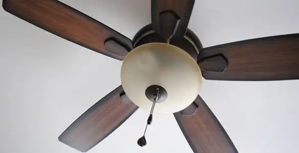 Fully installed ceiling fan with balanced blades and light fixture in Ogden, UT