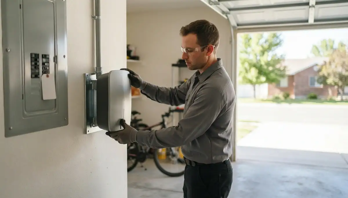 Electric vehicle charger installation by an Ogden, UT electrician