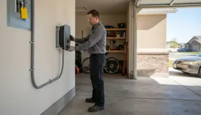 Home EV charger installation by an electrician in Hill AFB, Utah