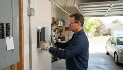 Electric vehicle charger installation with dedicated circuit by an electrician in Hooper, UT
