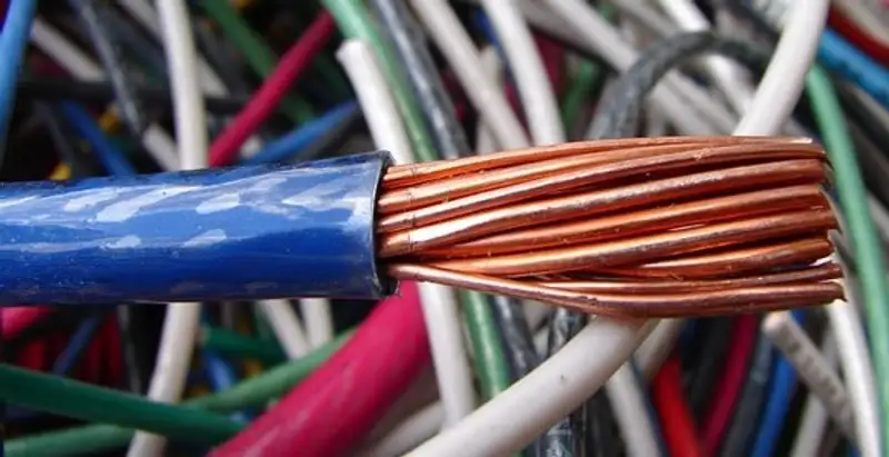 electrical wiring services showing exposed copper conductors and cable preparation in Ogden, UT