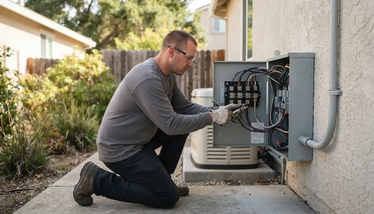 Backup generator and automatic transfer switch installation for an Ogden, UT home