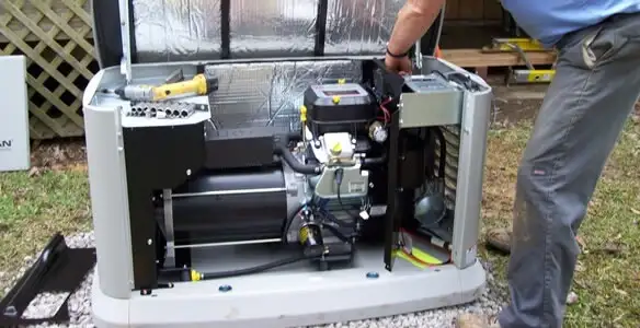 generator installation service showing technician connecting and configuring generator components in Ogden, UT