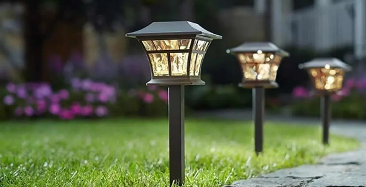landscape lighting installation services with professionally installed pathway lights in Ogden, UT