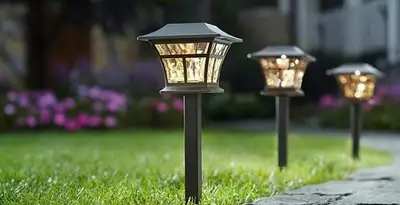 landscape lighting installation services with professionally installed pathway lights in Ogden, UT