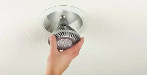 lighting installation service featuring recessed ceiling light installed by licensed professionals in Ogden, UT