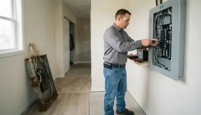 Electrician upgrading an older home's panel from 100 to 200 amps in Plain City, UT