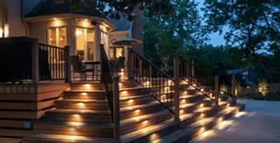Residential electrician installing outdoor lighting for home safety in Ogden, UT
