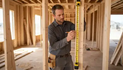Electrician marking outlet, switch, and panel locations for rough-in wiring in a new Ogden, UT home