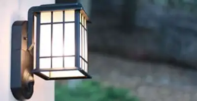 security light installation services with professionally mounted exterior wall light in Ogden, UT